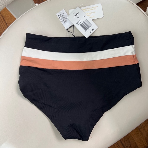 NWT L*space Portia Stripe bikini bottom - Picture 2 of 2